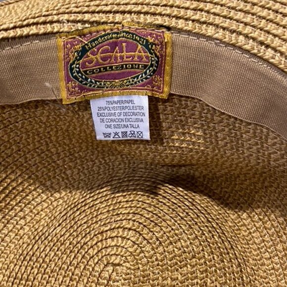 Straw sunhat - adjustable rim - Picture 3 of 3